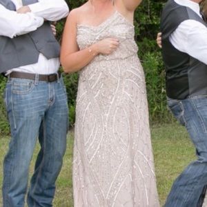 Adrianna Papell Blush Champagne Bridesmaids Dress